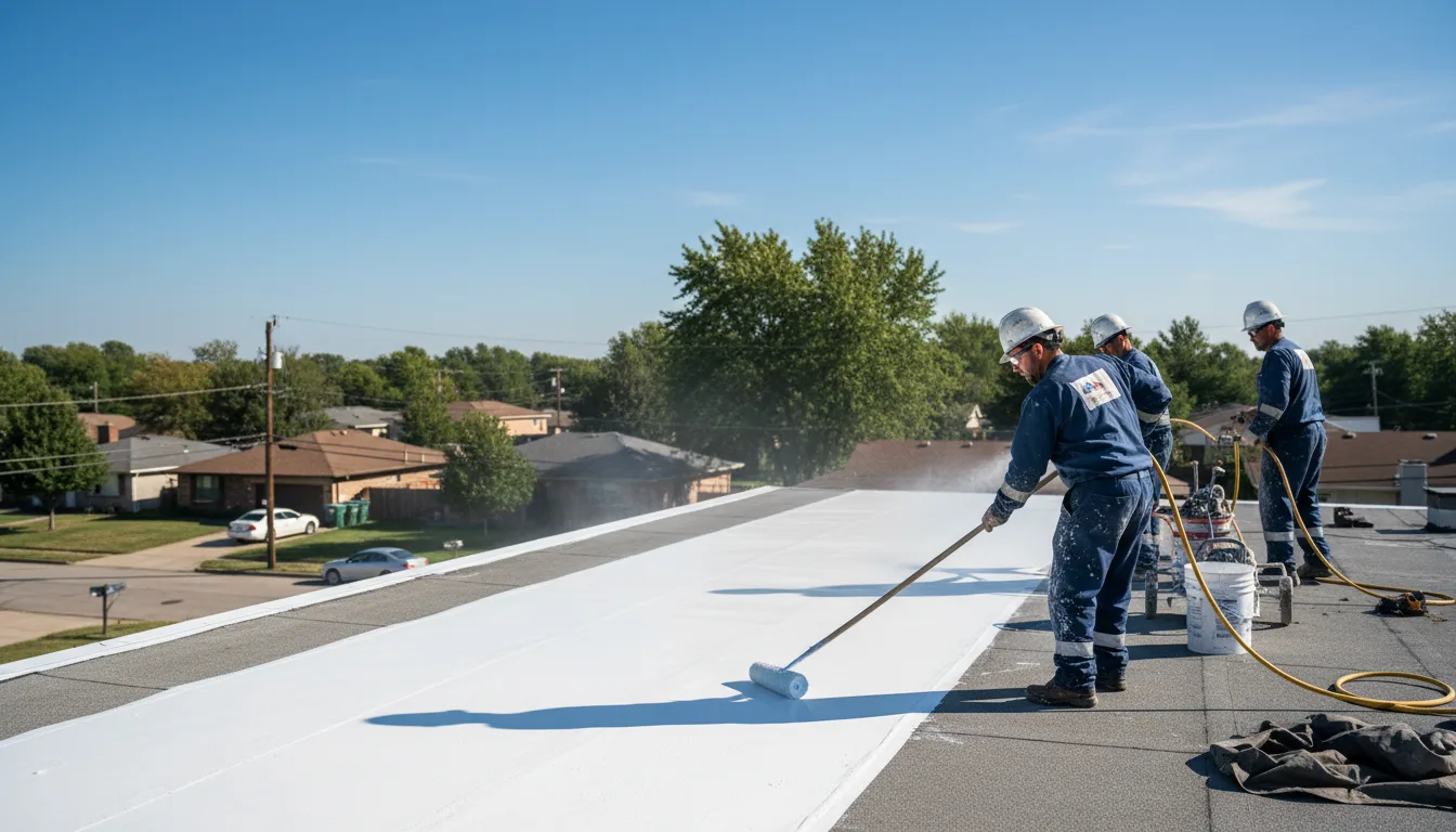 Commercial roof coating in Little Falls, MN near me